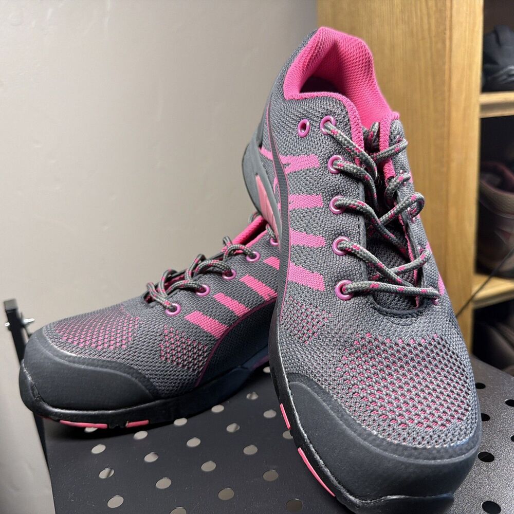 Puma Women's Celerity Knit Steel-Toe Safety Work Shoes Grey/Pink Size 9. 5 EUC